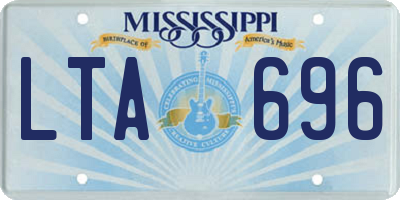 MS license plate LTA696