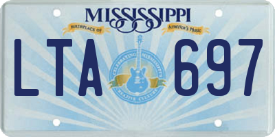 MS license plate LTA697