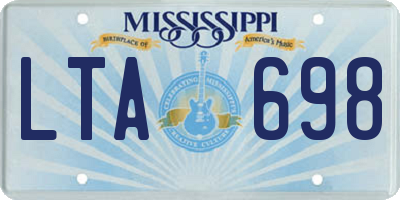 MS license plate LTA698