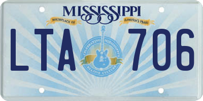 MS license plate LTA706