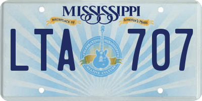 MS license plate LTA707
