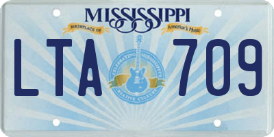 MS license plate LTA709
