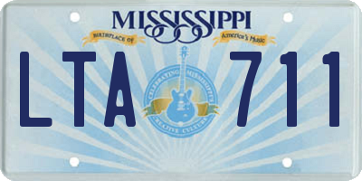 MS license plate LTA711