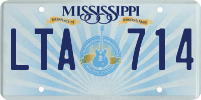 MS license plate LTA714