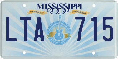MS license plate LTA715