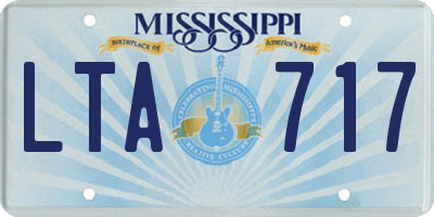 MS license plate LTA717