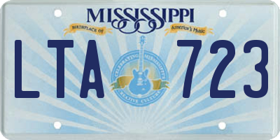 MS license plate LTA723