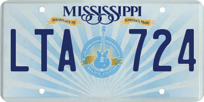 MS license plate LTA724