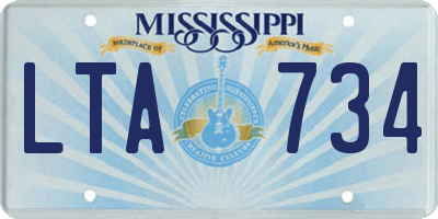 MS license plate LTA734