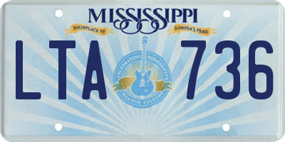 MS license plate LTA736