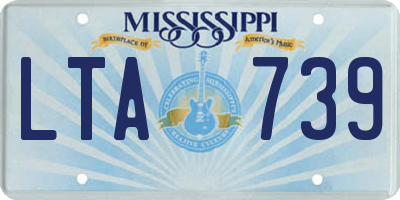 MS license plate LTA739