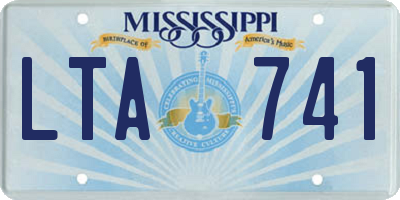 MS license plate LTA741