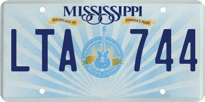 MS license plate LTA744