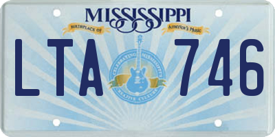 MS license plate LTA746