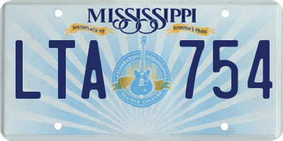 MS license plate LTA754