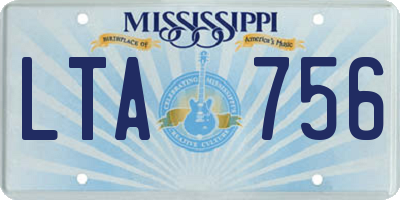 MS license plate LTA756