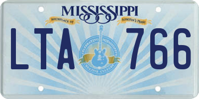 MS license plate LTA766