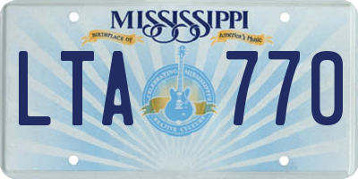MS license plate LTA770
