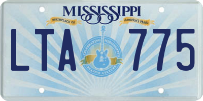 MS license plate LTA775
