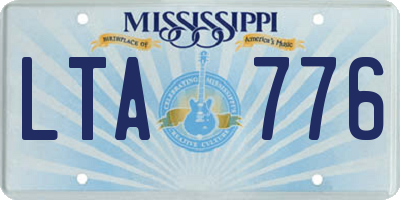 MS license plate LTA776