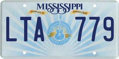 MS license plate LTA779
