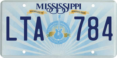 MS license plate LTA784