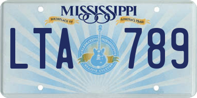 MS license plate LTA789