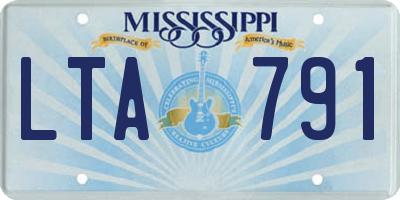 MS license plate LTA791
