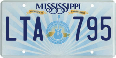 MS license plate LTA795