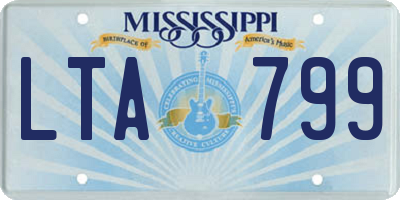 MS license plate LTA799