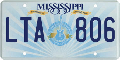 MS license plate LTA806
