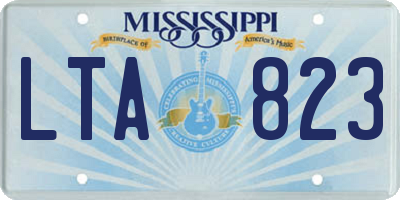 MS license plate LTA823