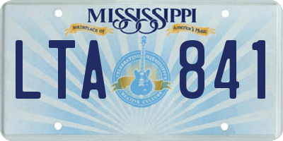 MS license plate LTA841