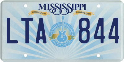 MS license plate LTA844