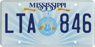 MS license plate LTA846