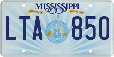 MS license plate LTA850
