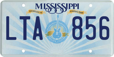 MS license plate LTA856