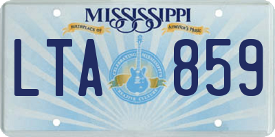 MS license plate LTA859