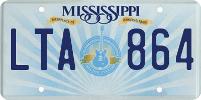 MS license plate LTA864