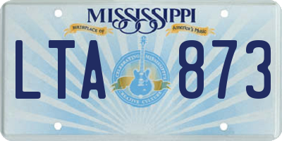 MS license plate LTA873