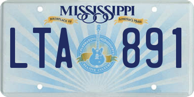 MS license plate LTA891
