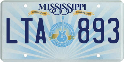 MS license plate LTA893