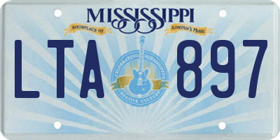 MS license plate LTA897