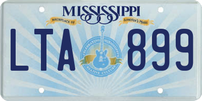 MS license plate LTA899
