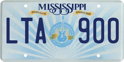 MS license plate LTA900