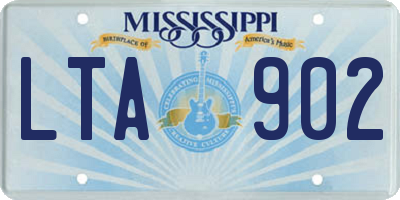 MS license plate LTA902