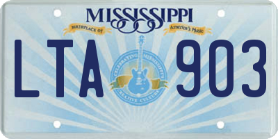 MS license plate LTA903