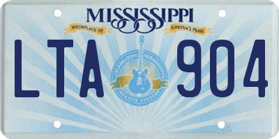 MS license plate LTA904