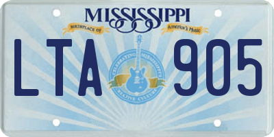 MS license plate LTA905