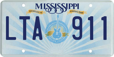 MS license plate LTA911